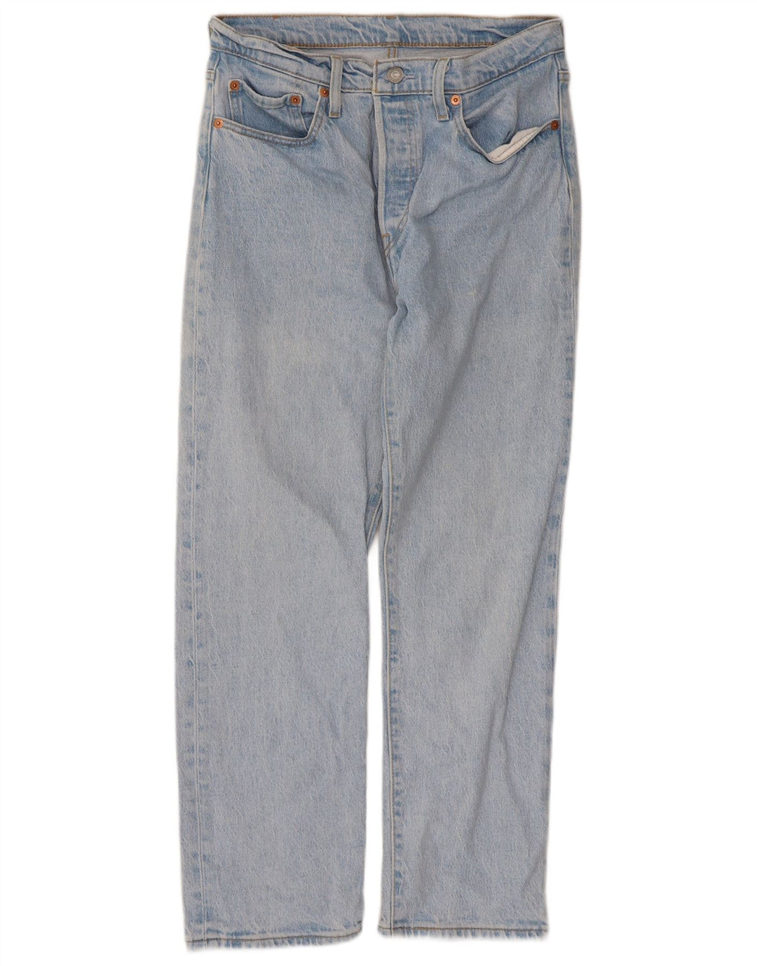 Levi's Herre 501 lige jeans W28 L26 blå bomuld