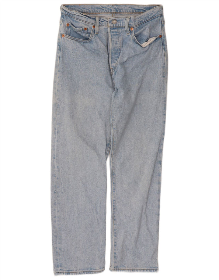 Levi's Herre 501 lige jeans W28 L26 blå bomuld