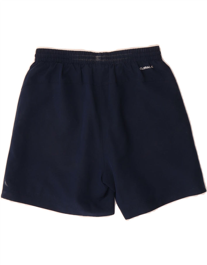 ADIDAS Boys Climalite Sport Shorts 11-12 Years Navy Blue Polyester Vintage Adidas and Second-Hand Adidas from Messina Hembry 