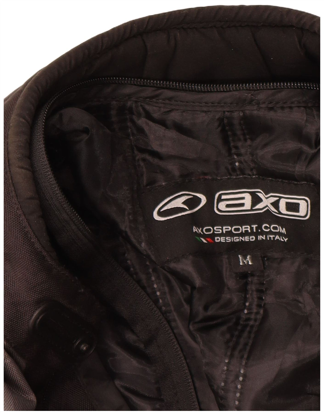 AXO Herre Motorstyle Racer Jacket UK 38 Medium Sort Colourblock Polyester