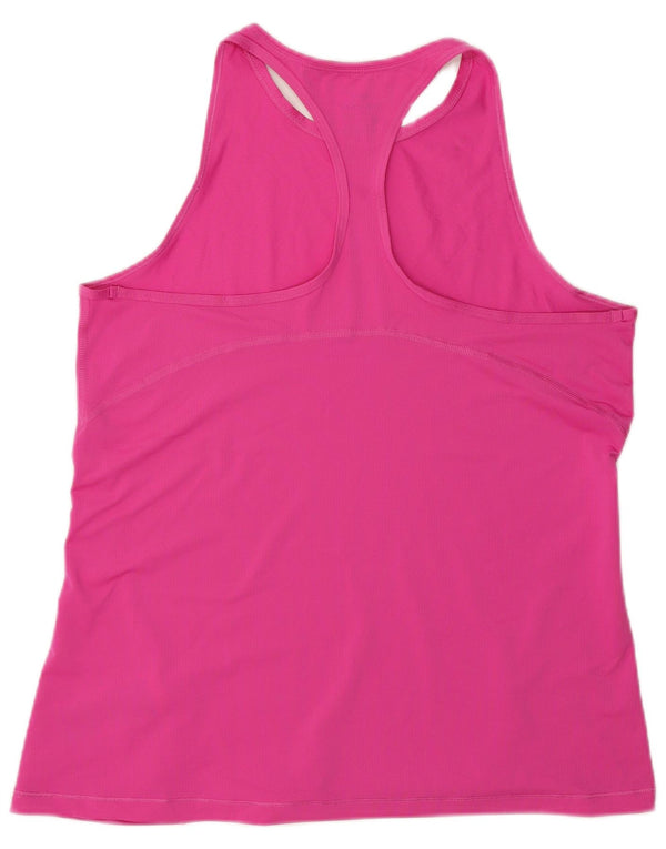 Nike Dame Dri Fit Vest Top UK 14 Large Pink Polyester