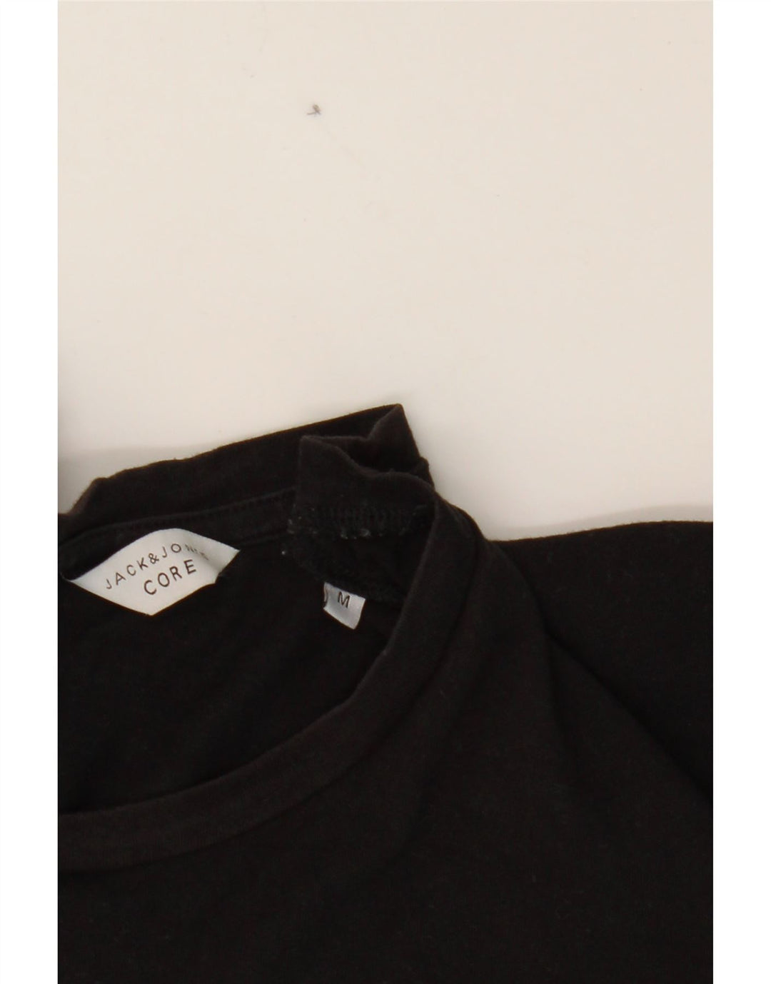 JACK & JONES Mens Graphic T-Shirt Top Medium Black Colourblock Cotton Vintage Jack & Jones and Second-Hand Jack & Jones from Messina Hembry 