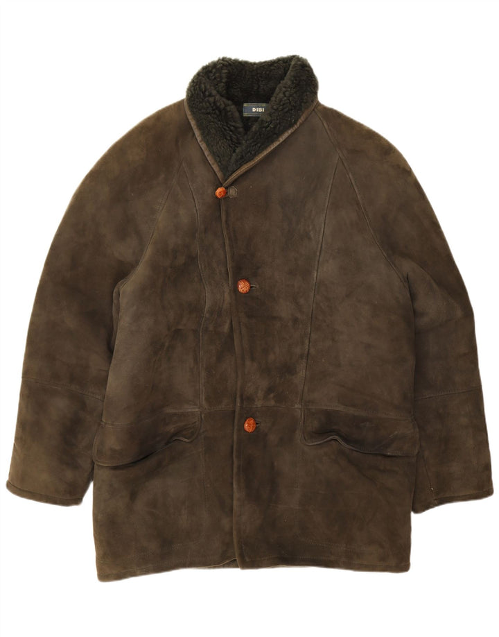 Dibi Herre Shearling Coat IT 50 Large Khaki Shearling