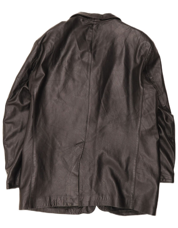 Vintage herre læderjakke IT 54 2XL Sort