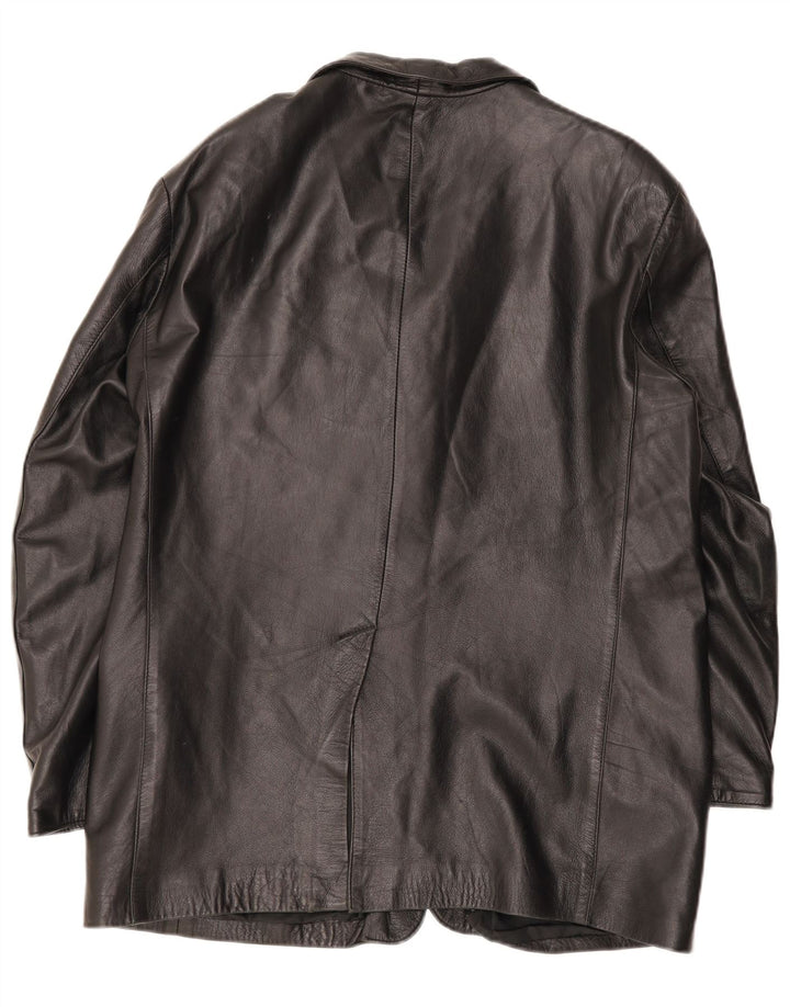 Vintage herre læderjakke IT 54 2XL Sort