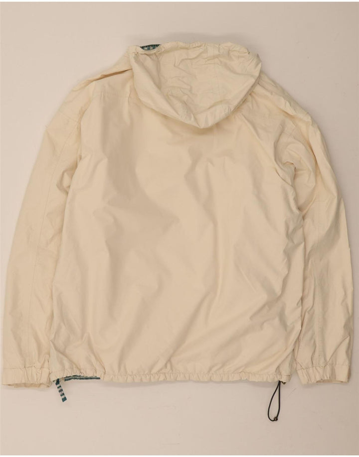 Joules Dame Hætte Oversized Anorak Jacket UK 16 Large White Polyester