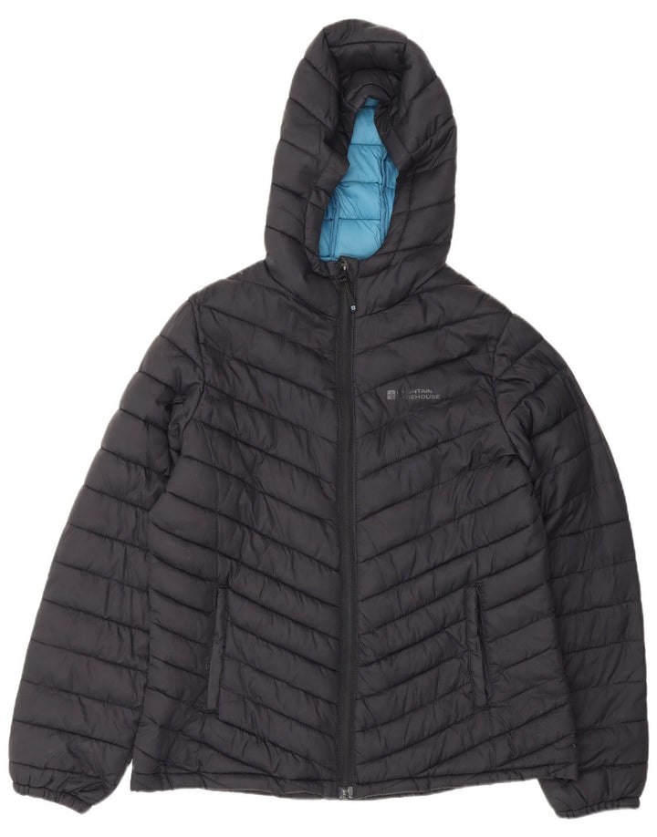 Mountain Warehouse Dame hættepolstret jakke UK 14 Stor marineblå nylon