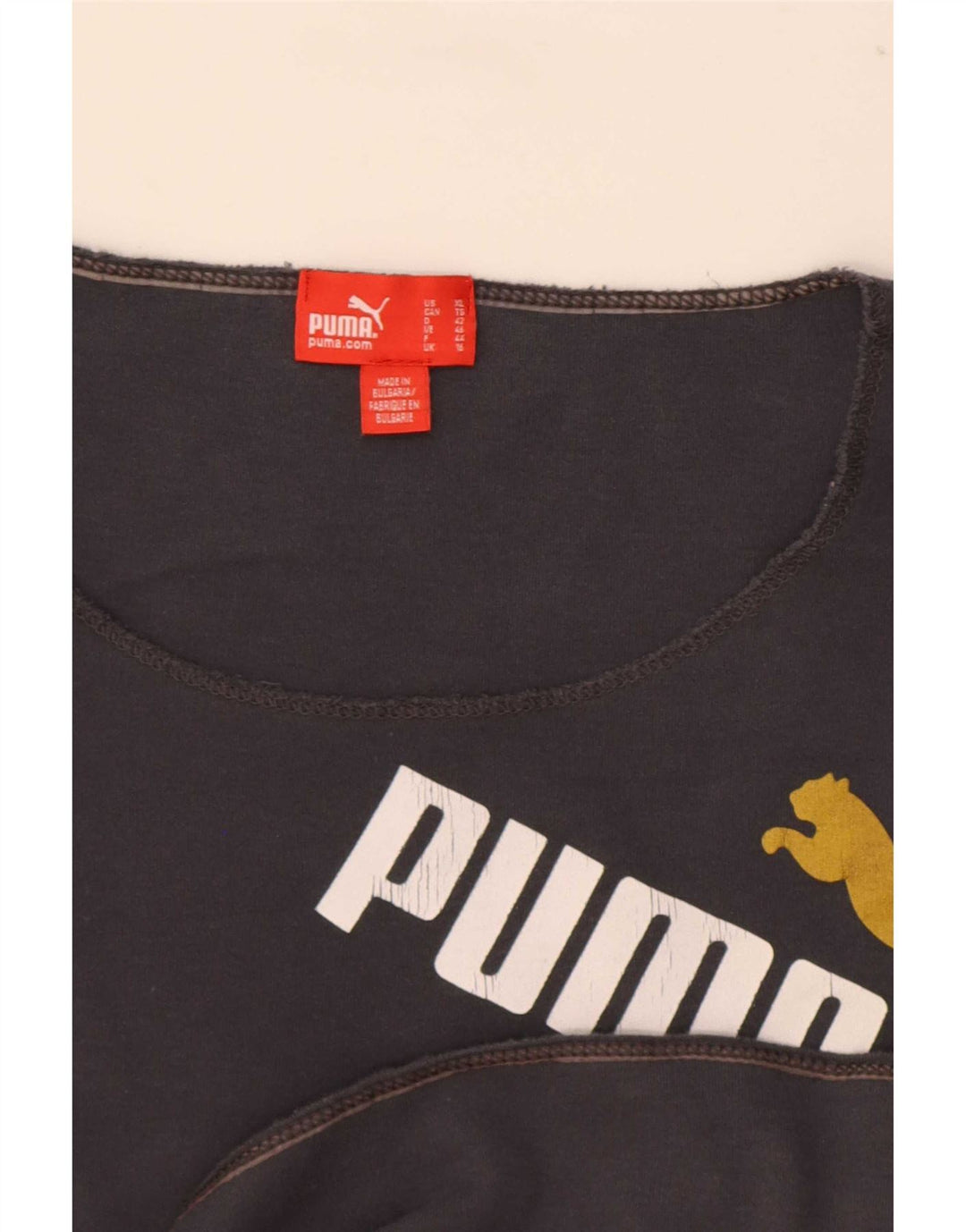 Puma Dame Grafisk Top Langærmet UK 16 Stor Grå