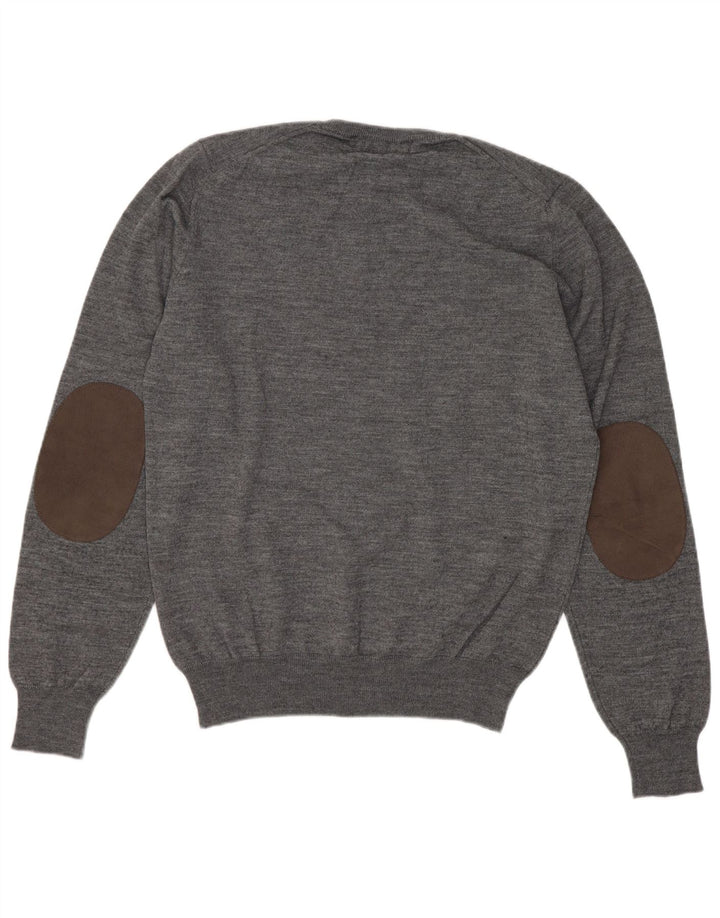 Liu Jo Dame Jumper Sweater UK 10 Small Grey Virgin Wool