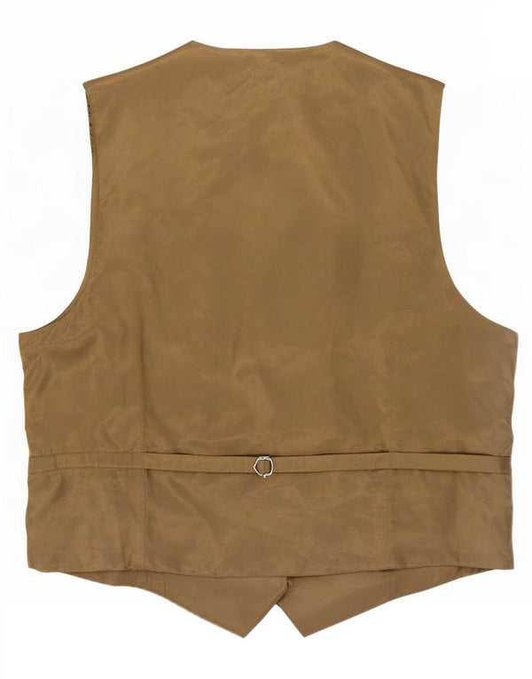 Harris Tweed herrevest 2XL Khaki sildebensuld