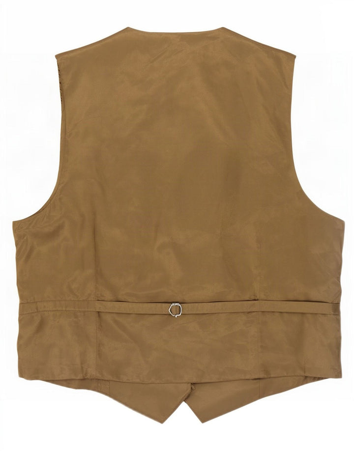 Harris Tweed herrevest 2XL Khaki sildebensuld