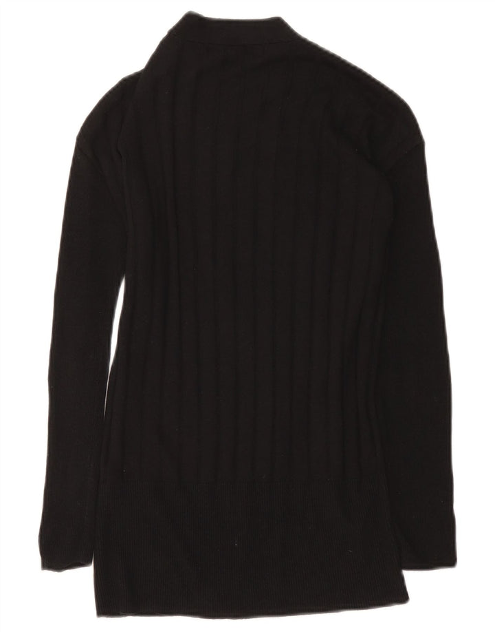 Marks & Spencer Womens Open Cardigan Sweater UK 6 XS Black Viscose