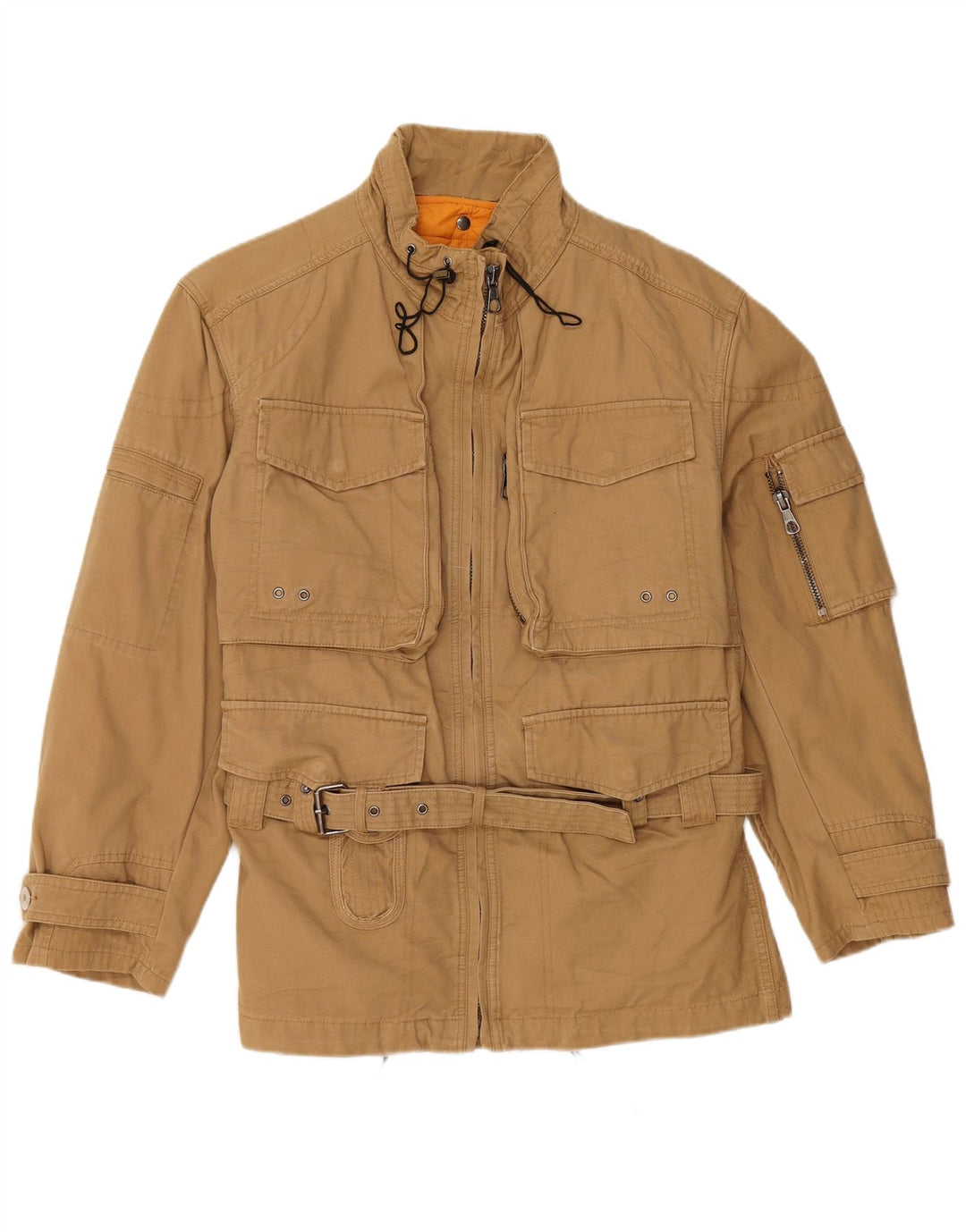 NAVY COAT Herre Utility Jacket IT 48 Medium Beige