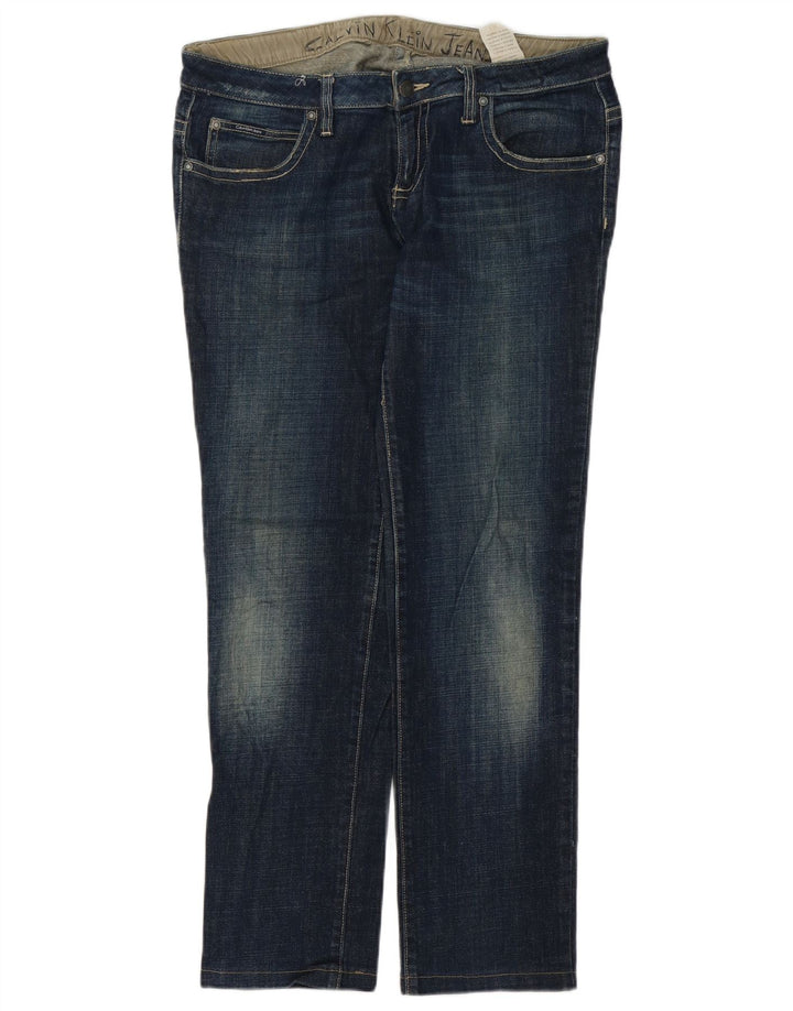 Calvin Klein Dame Slim Jeans W31 L29 Blå Bomuld