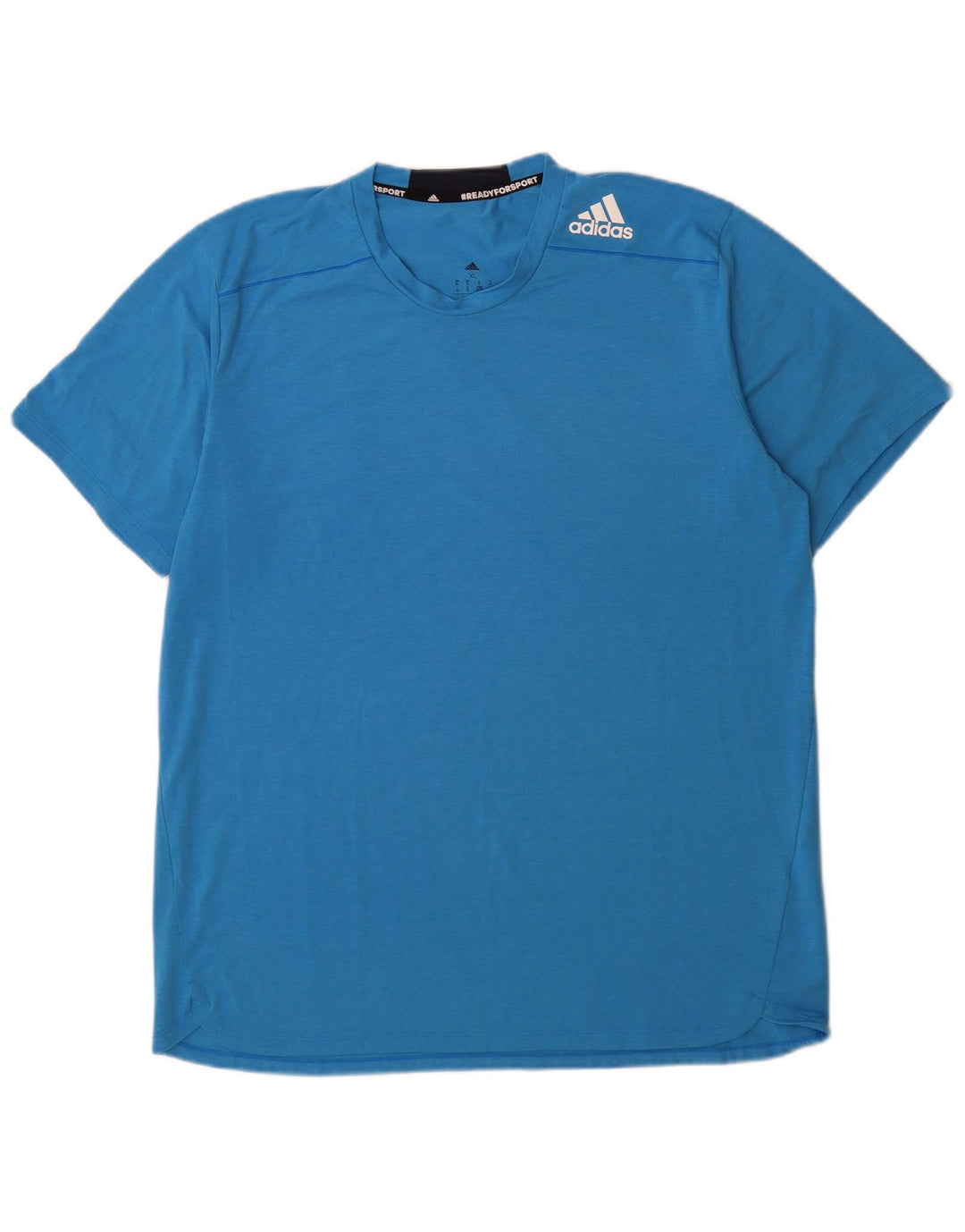 Adidas Herre T-Shirt Top XL Blå Polyester