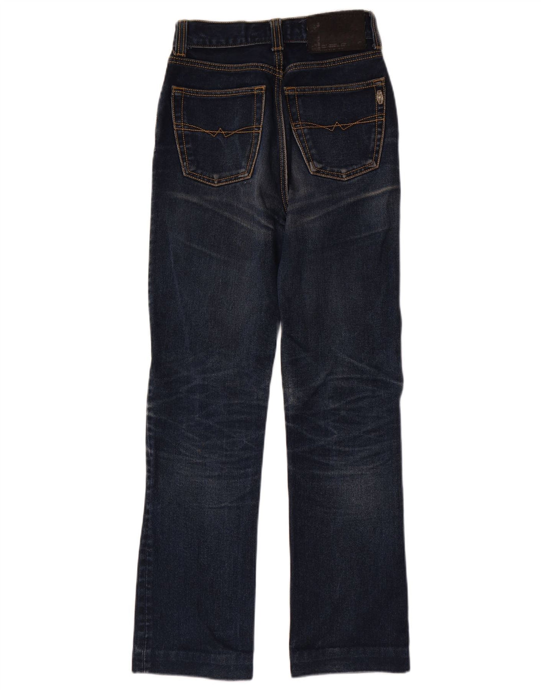 Vintage Dame Bootcut Jeans W26 L29 Marineblå Bomuld
