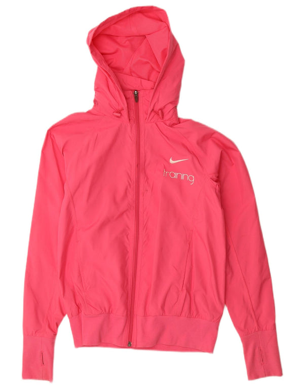 Nike grafisk træningsdragt med hætte til kvinder, jakke UK 8/10 Small Pink