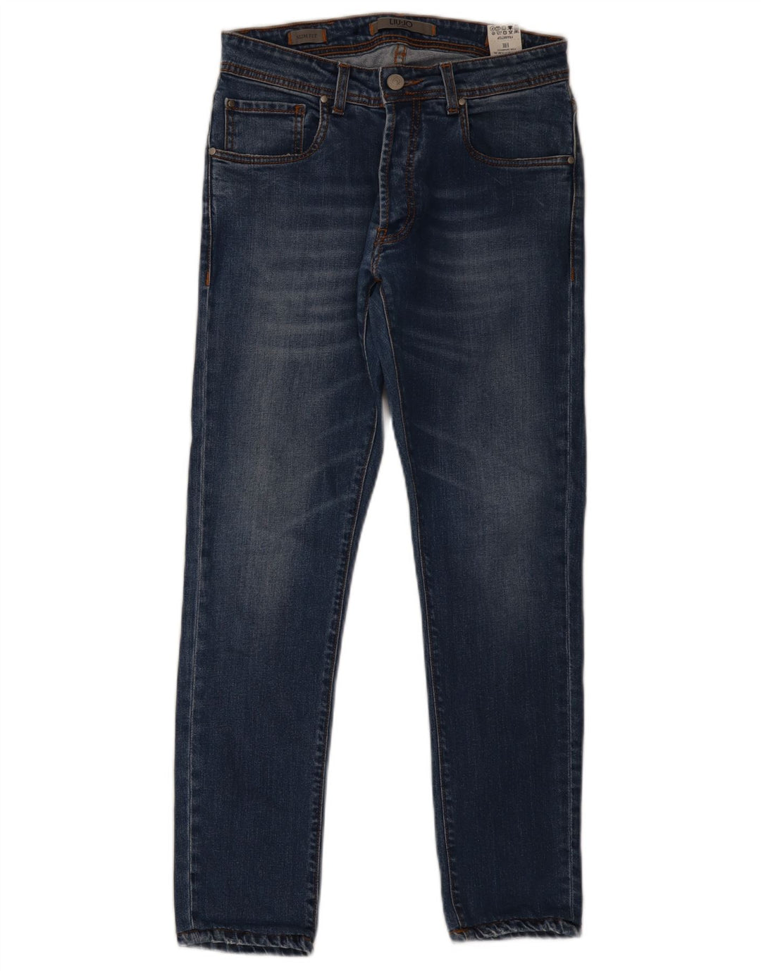 Liu Jo Herre Franktop Slim Jeans W32 L28 Blå Bomuld