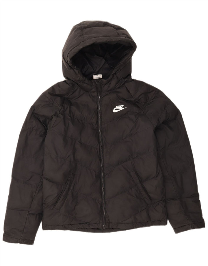NIKE Polstret hættejakke til drenge 12-13 år Stor sort polyester