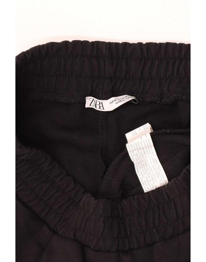 Zara Kvinder Casual Shorts UK 12 Medium W28 Sort Bomuld