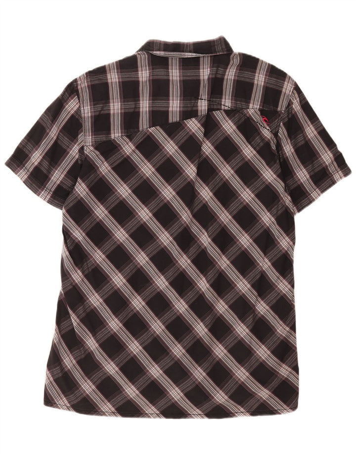 Rip Curl Herre kortærmet skjorte XL sort ternet bomuld