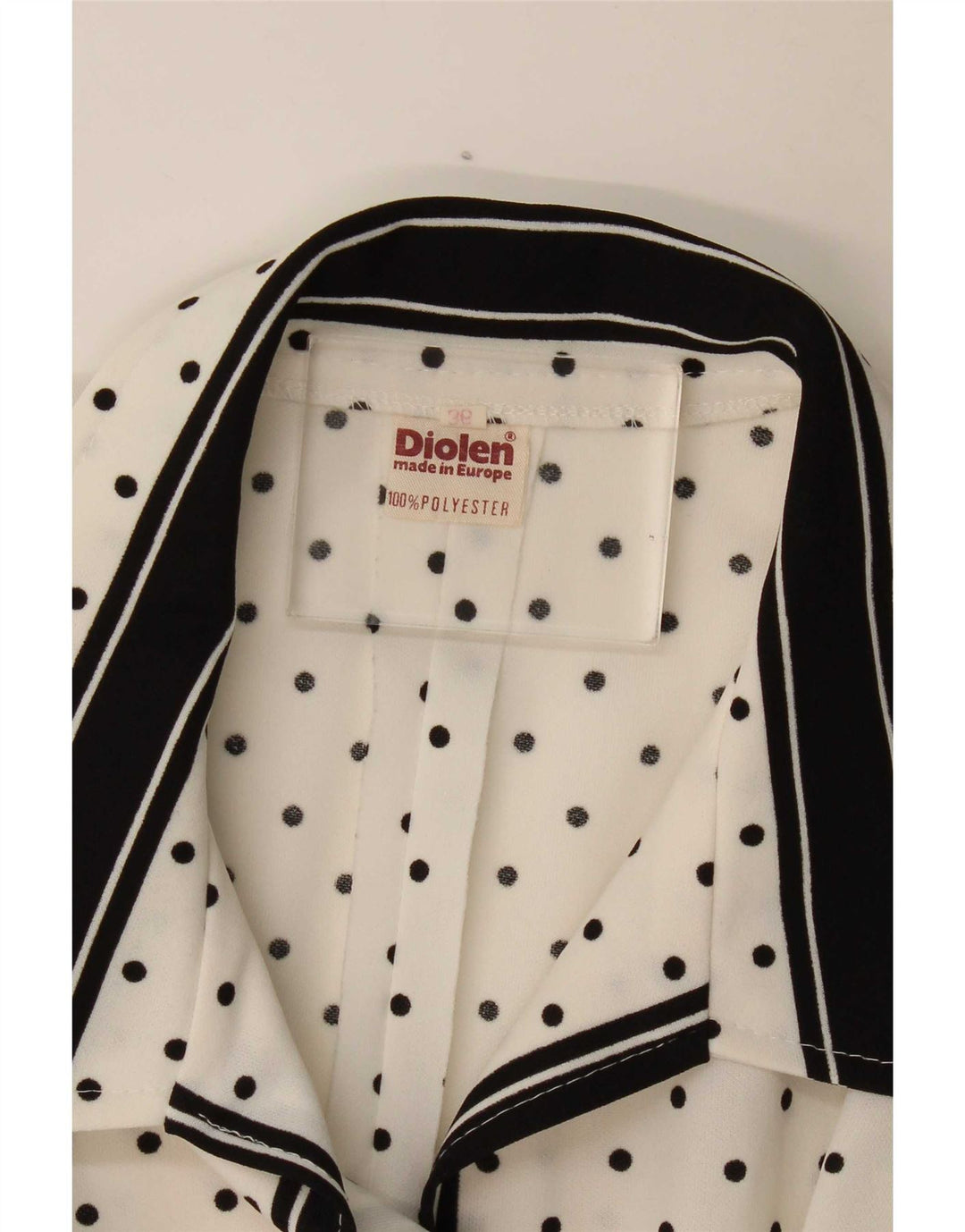 Diolen Dame Maxi Dress UK 12 Medium White Polka Dot Polyester