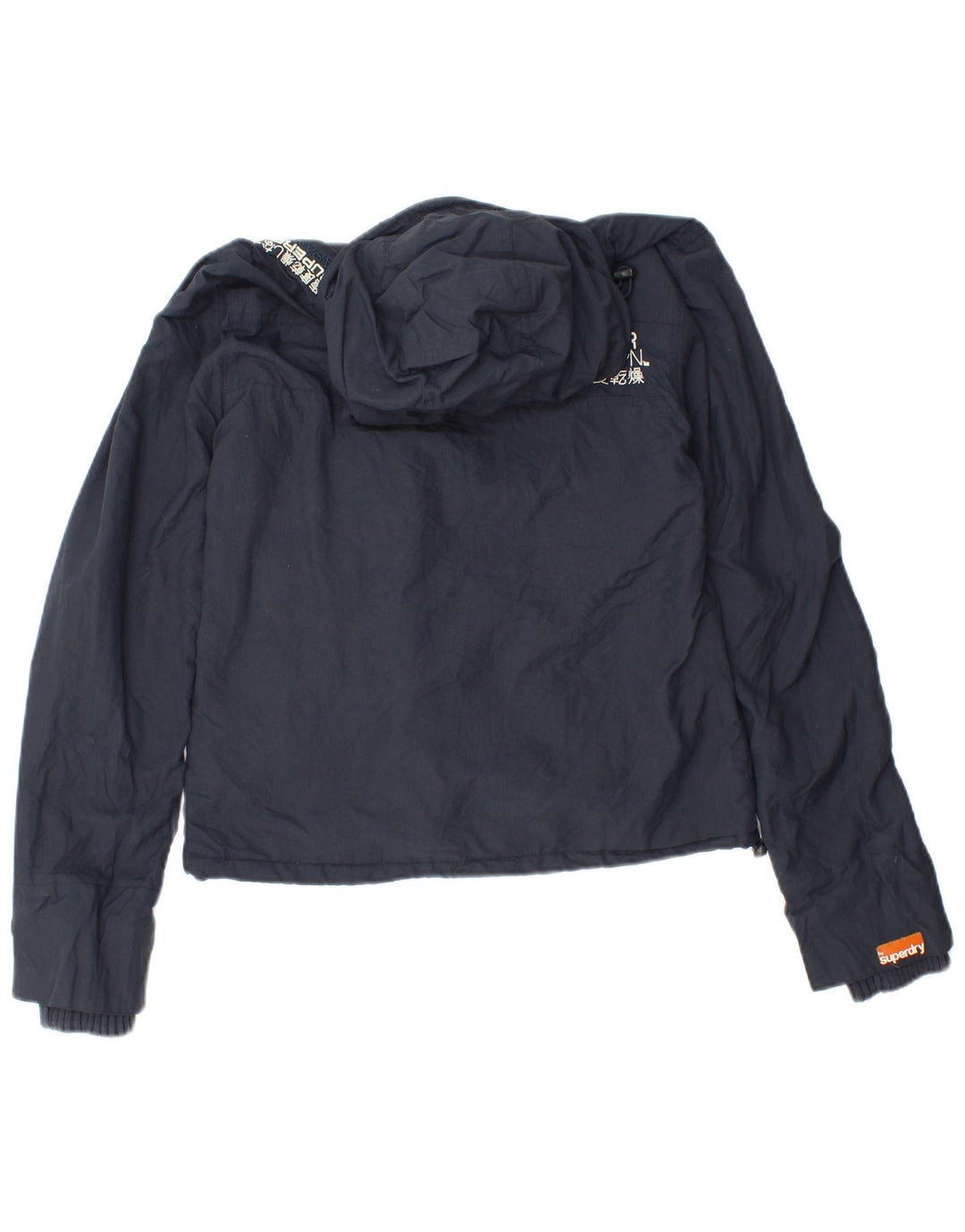 Superdry Graphic Windbreaker Jacket UK 10 Small Navy Blue