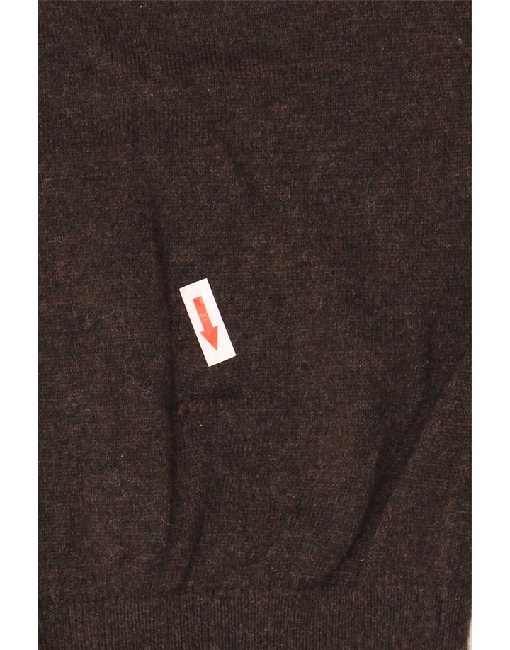 Tommy Hilfiger Herre V-hals sweater XL Brun lammeuld