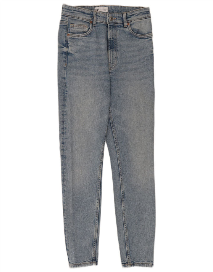ZARA Dame Skinny Jeans EU 38 Small W28 L28 Blå Bomuld