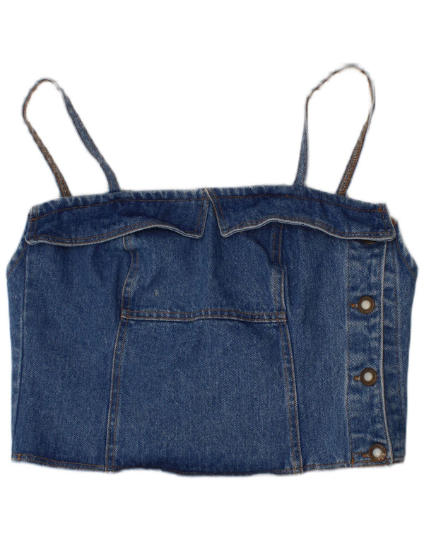 Rica Lewis Dame Denim Crop Top IT 44 Medium Blue