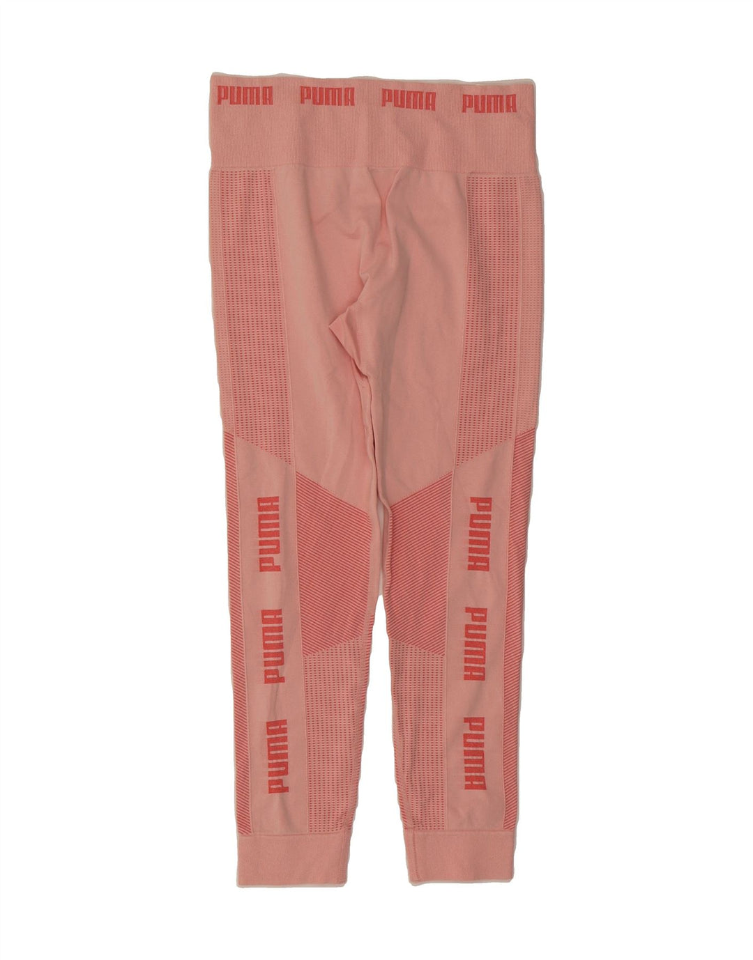 PUMA Womens Graphic Leggings UK 12 Medium Pink Colourblock Nylon Vintage Puma and Second-Hand Puma from Messina Hembry 