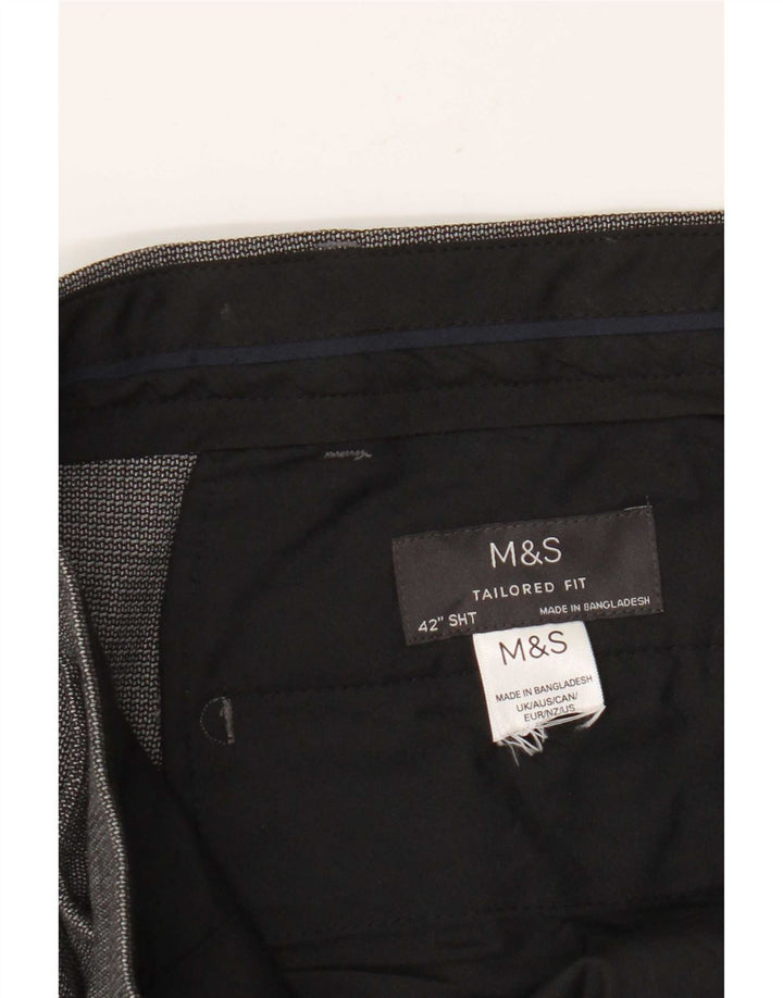 Marks & Spencer Herre Skræddersyet Fit Straight Suit Bukser W42 L28 Grå