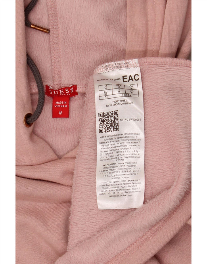 Guess Grafisk hættetrøje til kvinder UK 14 Medium Pink Polyester