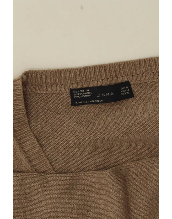 Zara Dame Cardigan Sweater UK 12 Medium Grey
