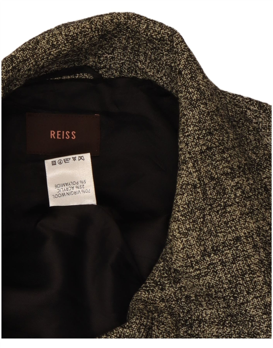 Reiss Dame 4 Button Blazer Jacket UK 10 Small Grey Uld