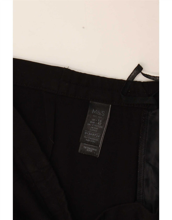 Marks & Spencer Dame Casual Bukser UK 14 Large W34 L32 Sort Polyester