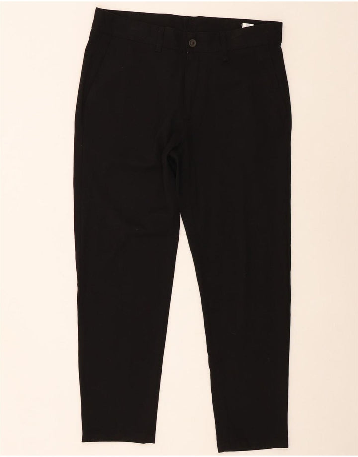 Zara Herre Slim Chino Bukser EU 42 Large W32 L28 Sort Polyester