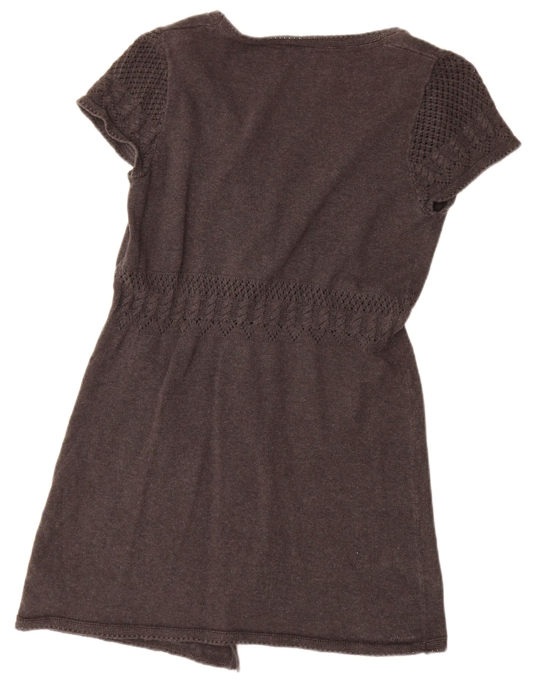 Fat Face Dame Longline Kortærmet Cardigan Sweater UK 12 Medium Grey