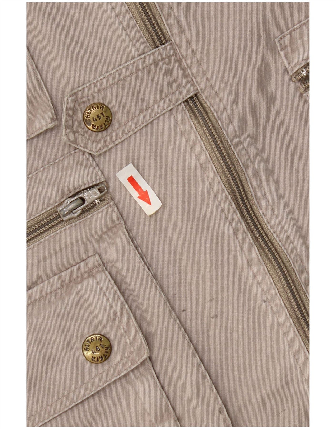 Vintage Herre Utility Gilet UK 38 Medium Grey