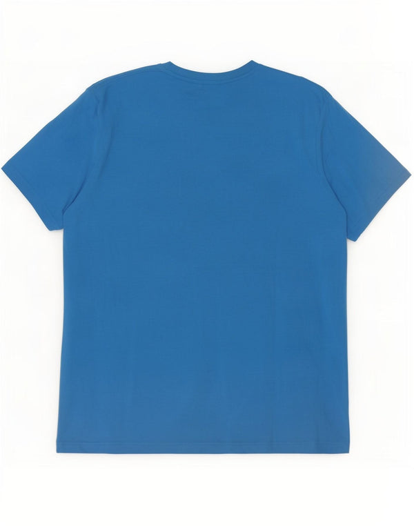Kappa Herre Grafisk T-Shirt Top 2XL Blå Bomuld