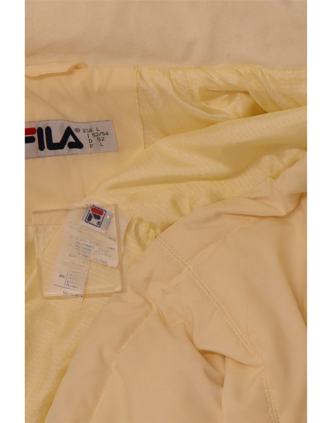 FILA Polstret Herrejakke UK 40 Stor Gul Polyester