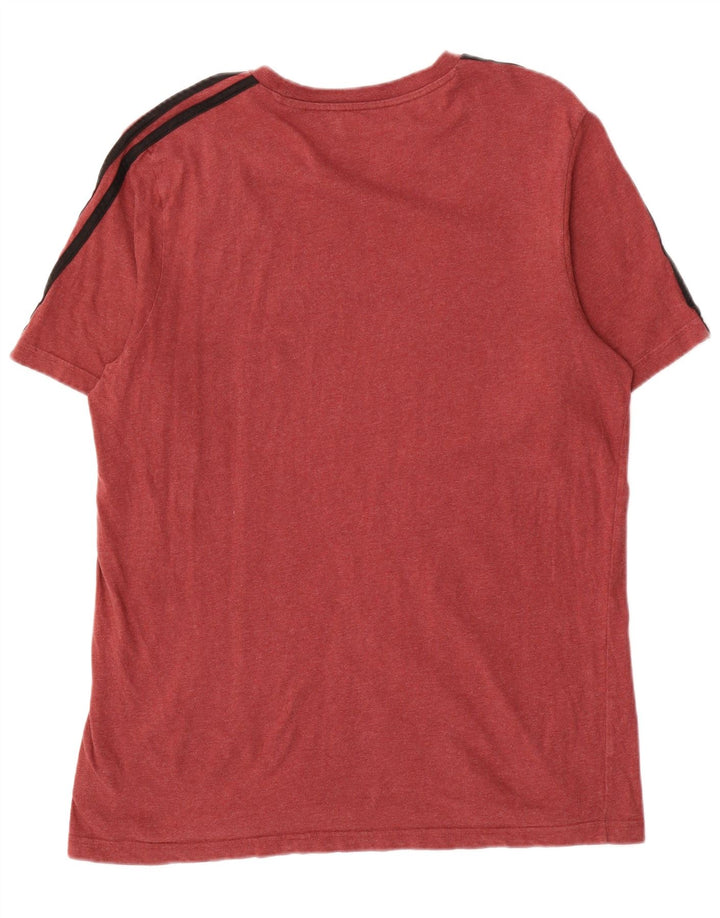 Adidas Herre T-Shirt Top Stor Rød Bomuld