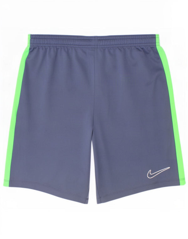 Nike Boys Sports Shorts 12-13 år Large Blue Colourblock Polyester