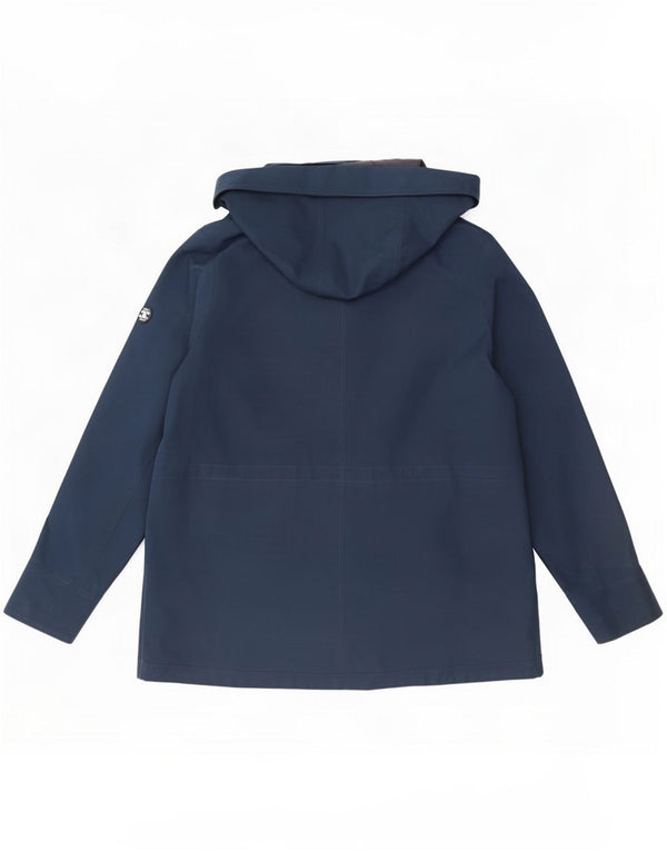 Barbour Dame Hætte Regnjakke UK 16 Large Navy Blue Cotton