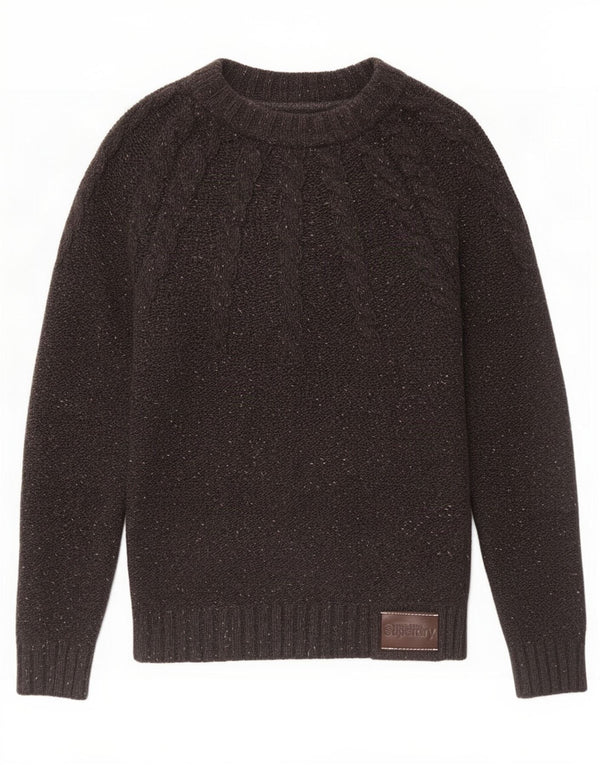 Superdry Herre Boat Neck sweater Medium Grey Flecked Bomuld