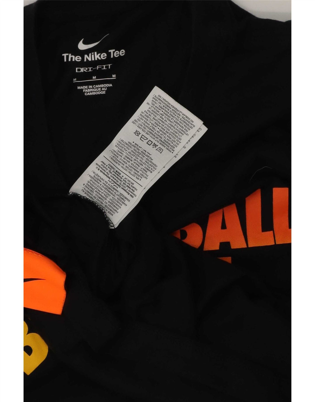 Nike Herre grafisk T-shirt Top Medium Sort Bomuld