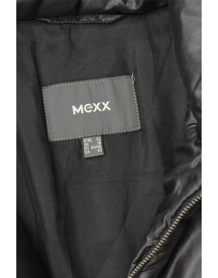 Mexx polstret jakke til kvinder UK 16 Stor sort polyamid