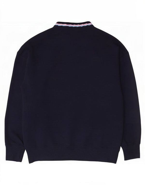Adidas Herre Loose Fit Sweatshirt Jumper Medium Navyblå Bomuld