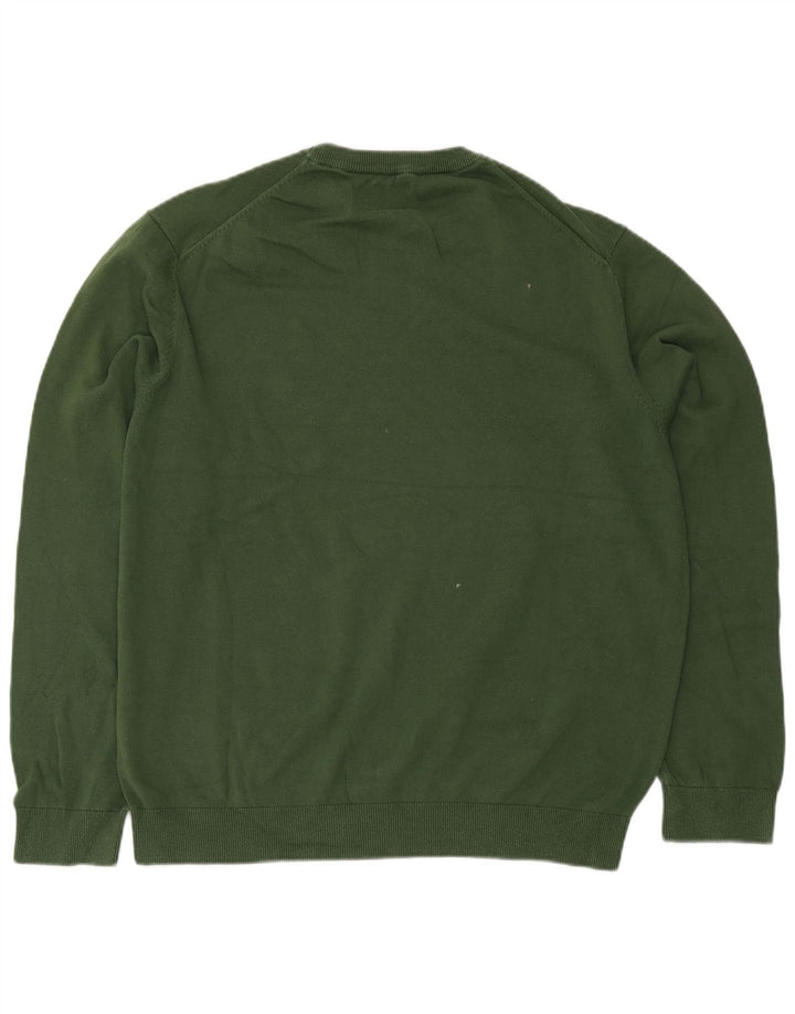 Izod Herre Crew Neck Jumper Sweater 2XL Grøn