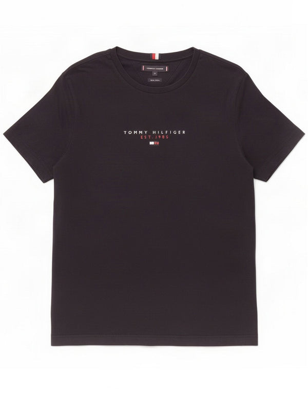 Tommy Hilfiger Herre grafisk T-shirt Top Medium Navyblå Bomuld